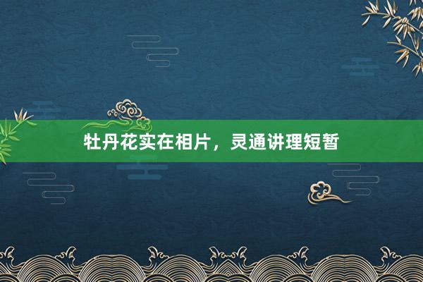 牡丹花实在相片，灵通讲理短暂