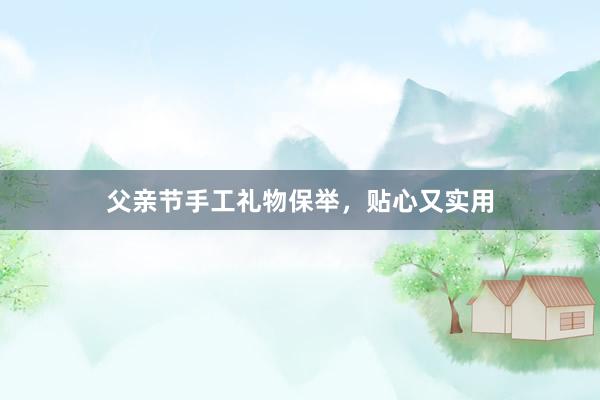 父亲节手工礼物保举,贴心又实用